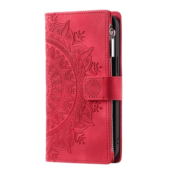Til Google Pixel 10 Pro XL tegnebogscover Cover Shell Mandala Blomstermønster
