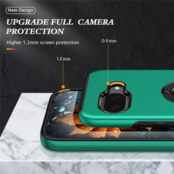 Til Google Pixel 10a SkalFingerring Kickstand Hybrid Taske