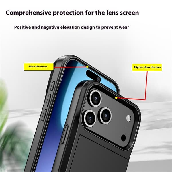 Telefoncover med skydbar kortholder til iPhone 18 Pro / 17 Pro