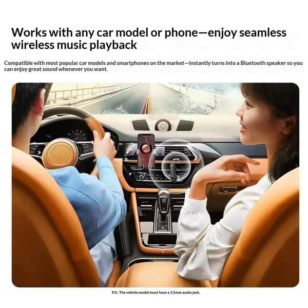 UGREEN CM596 Bluetooth 5.4-lydmottaker – 3,5 mm AUX-adapter for bil