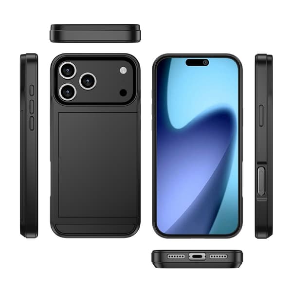 Telefoncover med skydbar kortholder til iPhone 18 Pro / 17 Pro