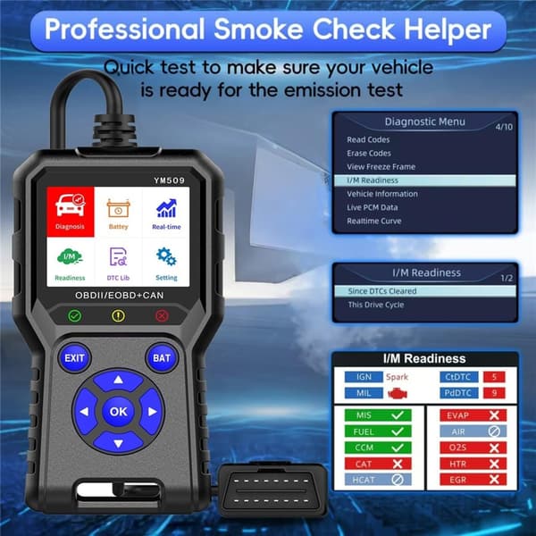 OBD2-skanner for feilkoder – Profesjonelt CAN OBDII/EOBD-verktøy