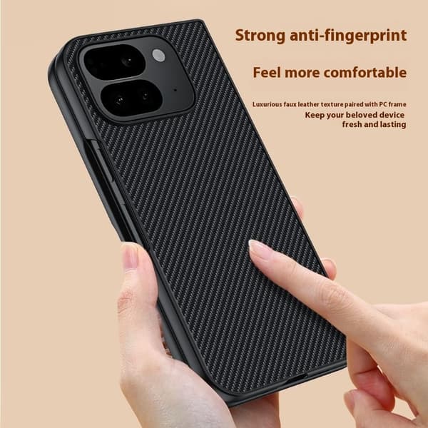 Telefoncover til Google Pixel 10 Pro Fold med kulfibertekstur