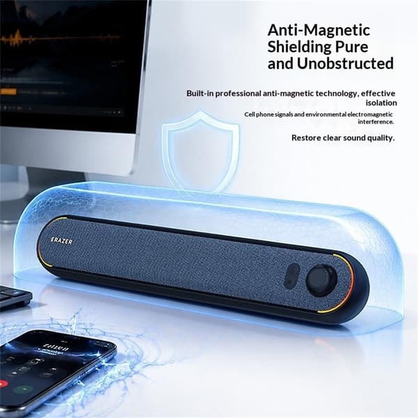 ERAZER-pelisoundbar – RGB-valaistus, Bluetooth 5.3, USB-virtalähde