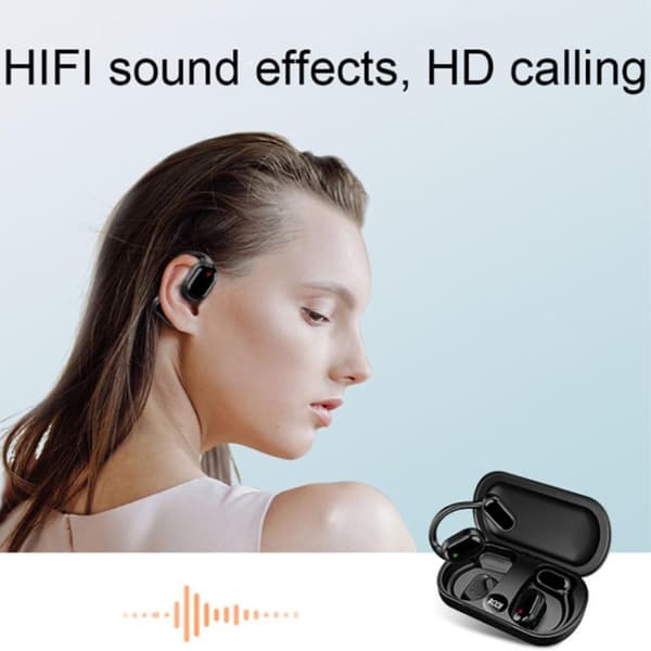 Bluetooth 5.3 Hovedtelefoner Bone Conduction Trådløse øretelefoner