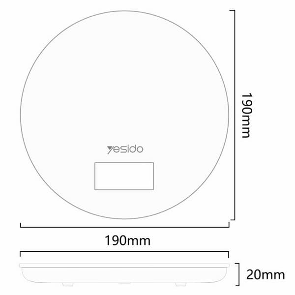 YESIDO Köksvåg Digital Våg Precisionsvåg LCD-Display Stöder 1-5000g Kapacitet