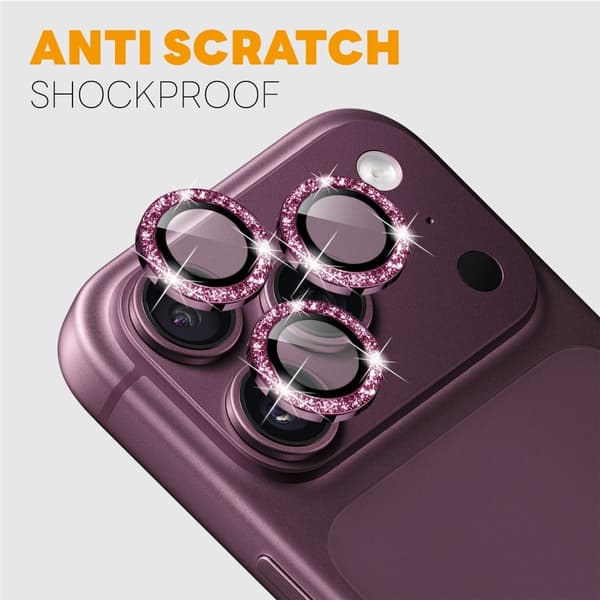 NORTHJO Glitrende kameralinsebeskyttelse til iPhone 18 Pro / 18 Pro Max