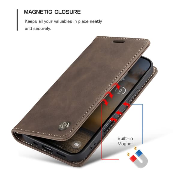 CASEME Lommebok-deksel iPhone 17 Pro - Kaffe