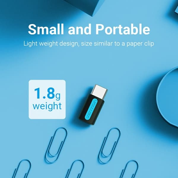 VENTION USB 2.0 USB-C Han til Micro-B Hun Adapter Mini OTG Konverter