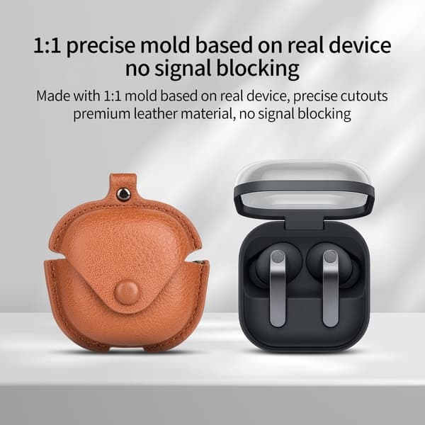 Til Samsung Galaxy Buds4 / Buds4 Pro PU + PC Beskyttende Etui Shell - Blå