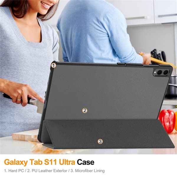För Samsung Galaxy Tab S12 Ultra Stativfodral Stötsäkert