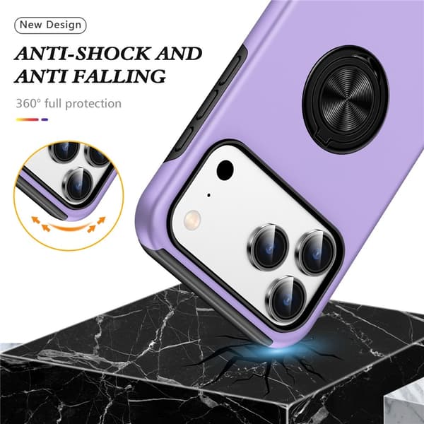For iPhone 17 Pro Hybrid-deksel med Fingerring