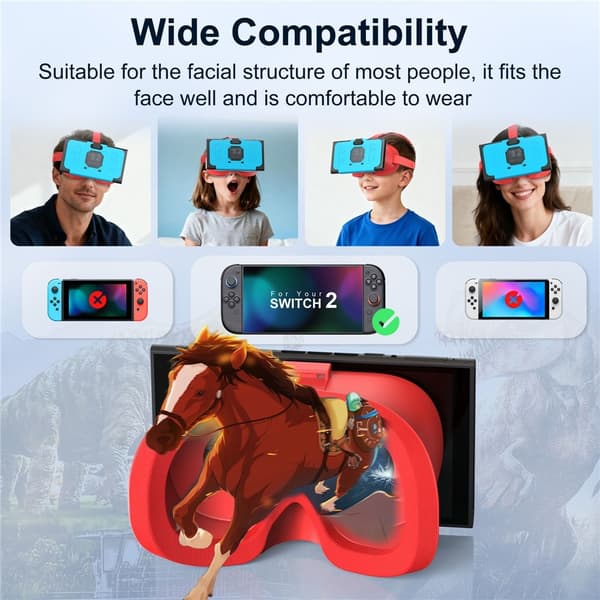 STARTRC GAMES VR-headset kompatibelt med Nintendo Switch 2 VR-briller