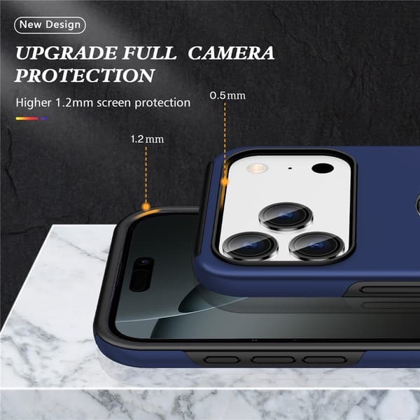 For iPhone 17 Pro Hybrid-deksel med Fingerring