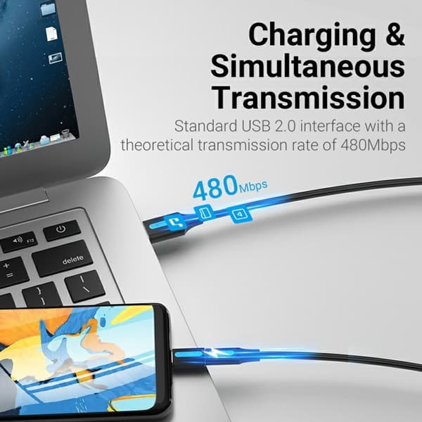 VENTION USB 2.0 USB-C Han til Micro-B Hun Adapter Mini OTG Konverter