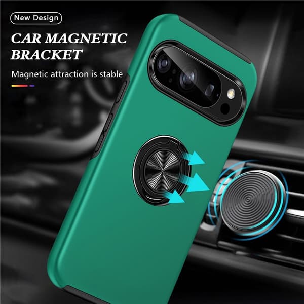 Til Pixel 10 Pro / Pixel 10 Deksel Hybriddeksel med Finger Ring -