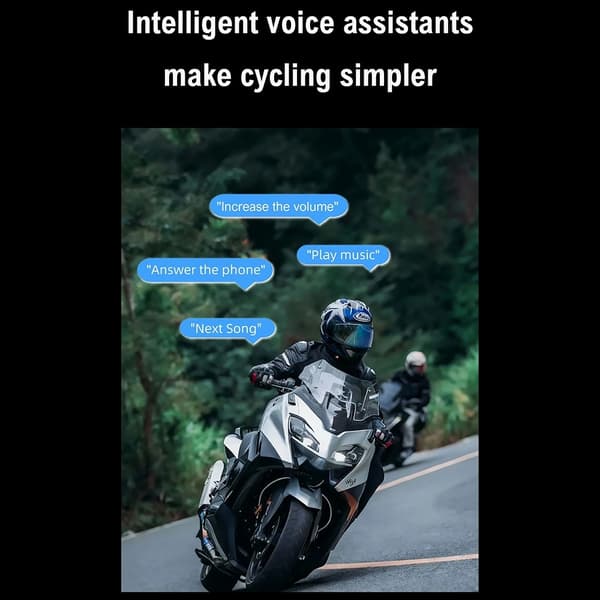 Hjälm Motorcykel Bluetooth Intercom Headset IP67 Vattentät 1000m räckvidd