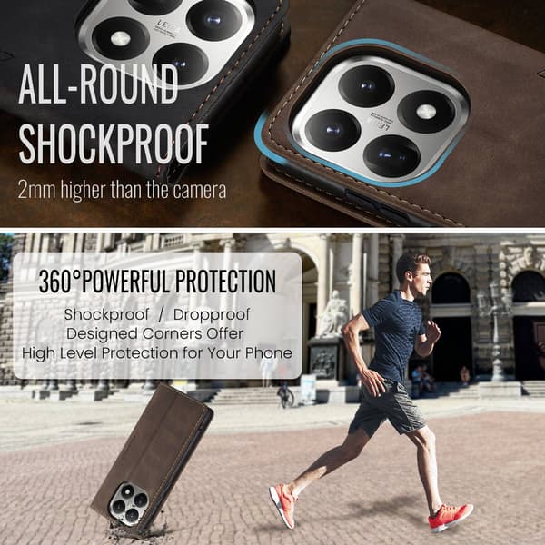 CASEME Plånboksfodral Xiaomi 15T - Coffee