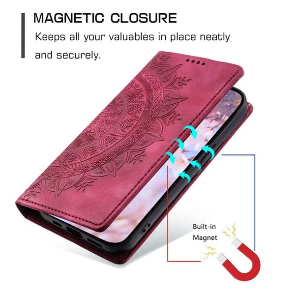 Deksel for iPhone 17 Pro Max med Magnetisk Lukking Mønsterpreget