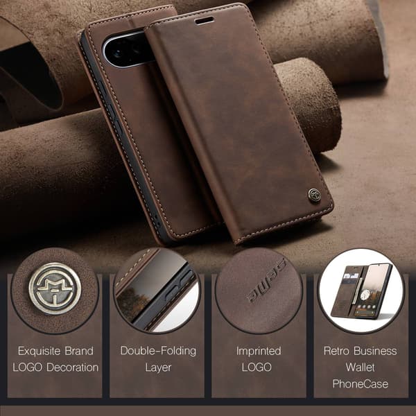 CASEME Plånboksfodral med stöd till Google Pixel 11 Pro och Google Pixel 11