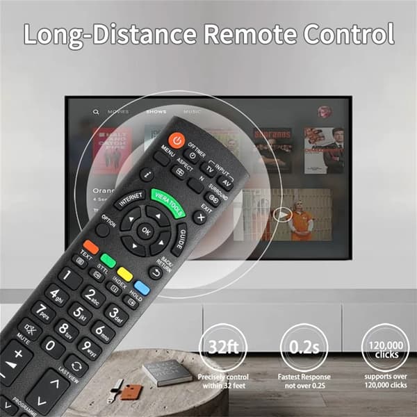 Fjernkontrollerstatning for N2QAYB000753 For Panasonic TV