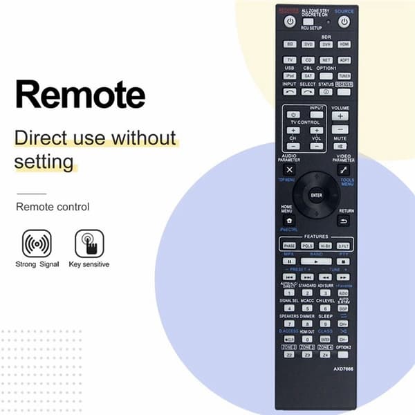 Fjernkontroll Utskiftning for AXD7666 for Pioneer AV-receiver Stereo System