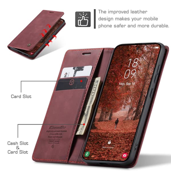 CASEME Plånboksfodral Samsung Galaxy S26 - Röd