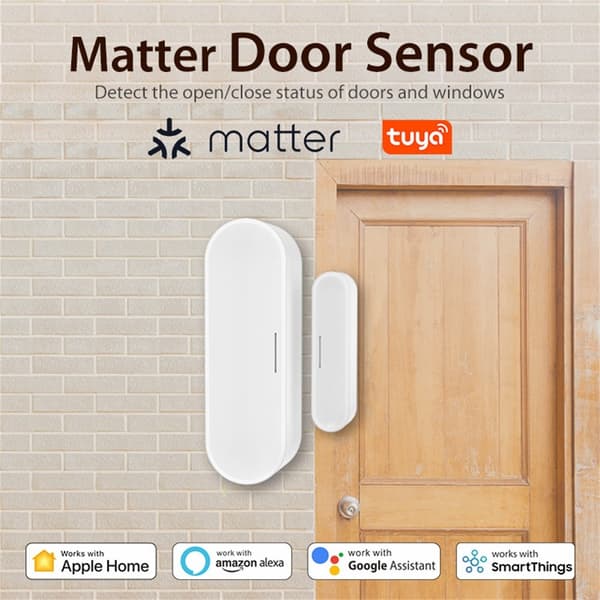Matter Thread Dørsensor USB-drevet magnetisk smart hjemsensor Vindusalarm