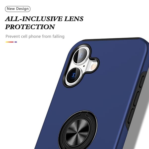 For iPhone 17 Hybrid-deksel med Fingerring