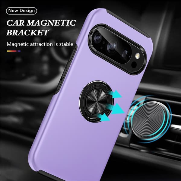 Til Pixel 10 Pro / Pixel 10 Deksel Hybriddeksel med Finger Ring -