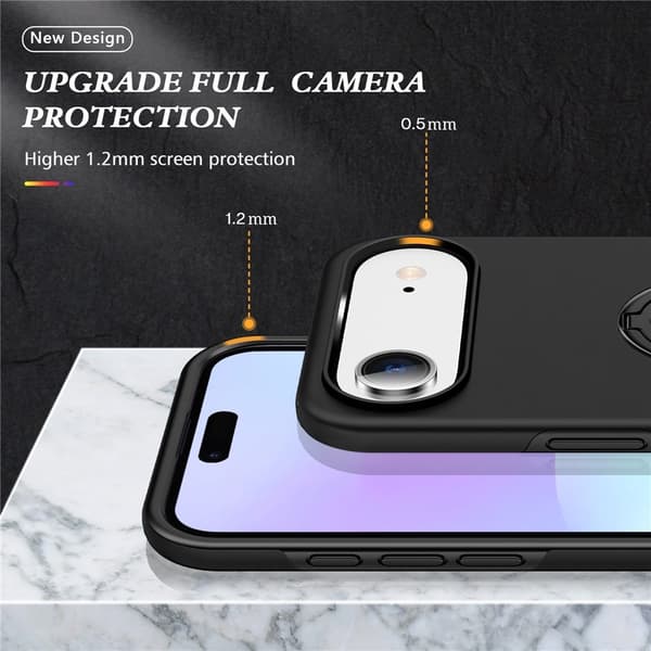 Til iPhone Air Finger Ring Kickstand Hybrid Taske