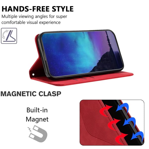 Plånboksfodral för Samsung Galaxy S25 FE - Röd