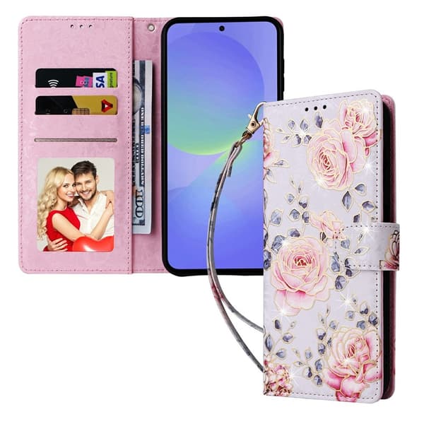 Til Samsung Galaxy A37 5G blomsterdeksel