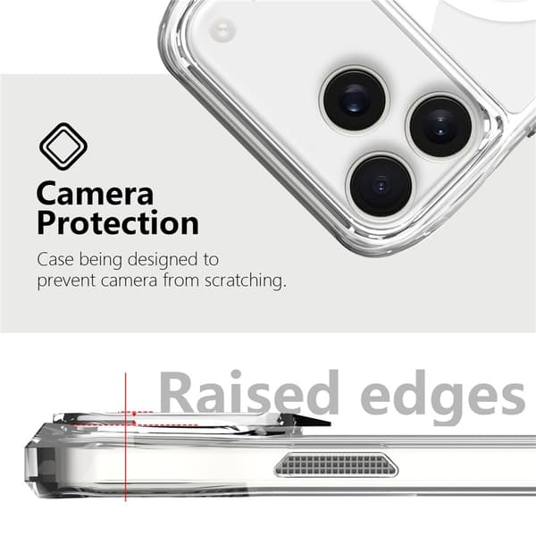 MagSafe-kompatibelt TPU + PC Clear Mobilskal till iPhone 17 Pro