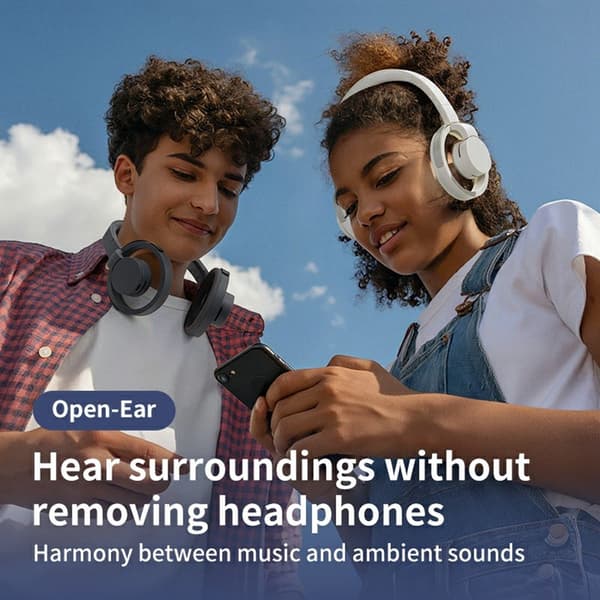 LC6200 Bluetooth Foldbare Hovedtelefoner med Åbne Øre ENC Støjreducerende Headset - Sort