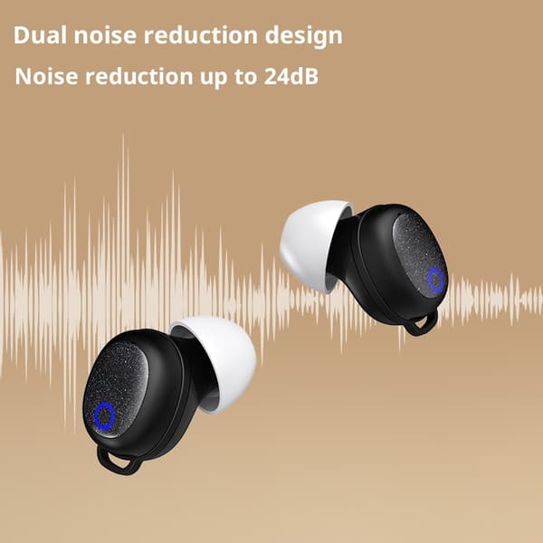 Trådløse hovedtelefoner Bluetooth IPX7 støjreducerende in-ear til søvn - Lyserød
