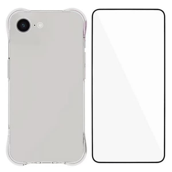 WANLONFENG mobilskal med skärmskydd till iPhone 17e / 16e