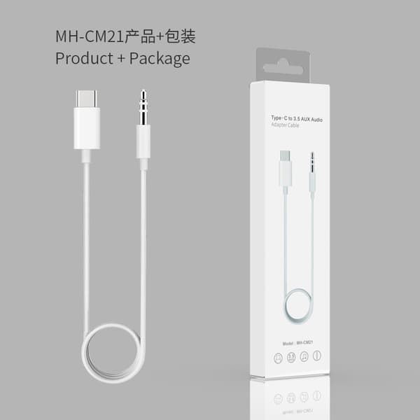 USB-C til 3,5 mm lydadapterkabel (AUX) for analog overføring