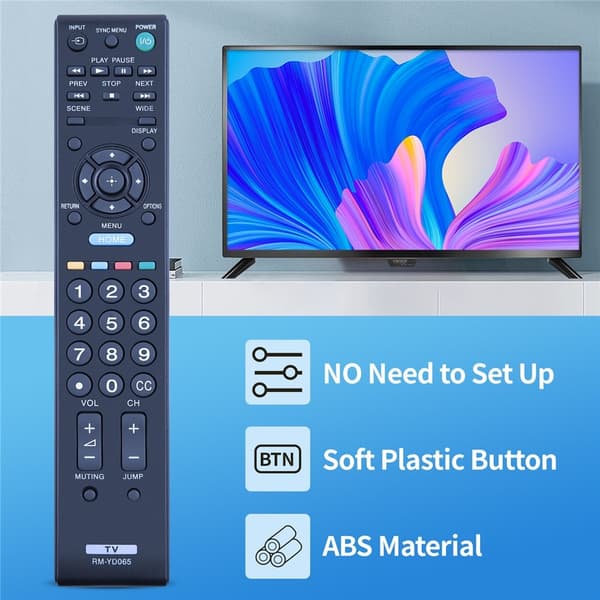 Fjernkontrollerstatning for RM-YD065 For Sony TV