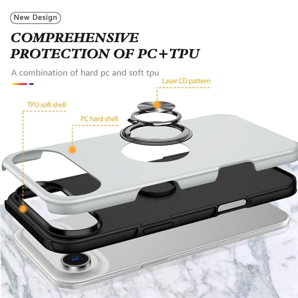 For iPhone Air Hybrid-deksel med Fingerring