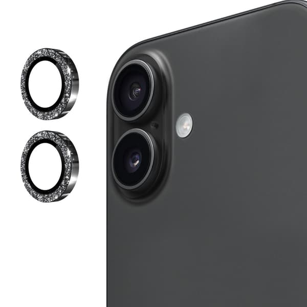 För iPhone 17 Glittrigt Kameralinsskydd