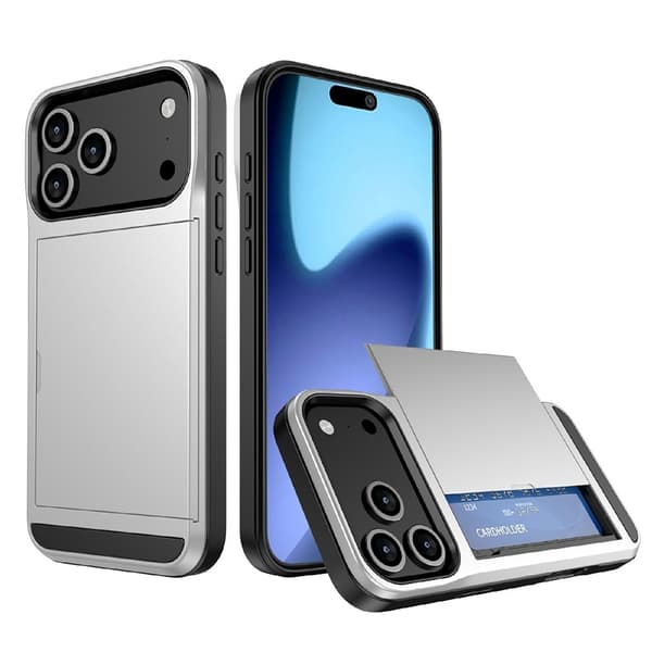 Telefoncover med skydbar kortholder til iPhone 18 Pro / 17 Pro