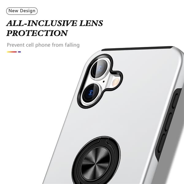 For iPhone 17 Hybrid-deksel med Fingerring
