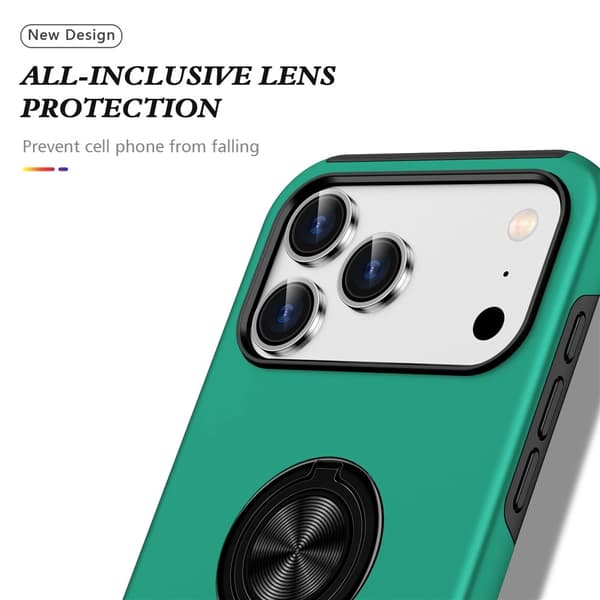 For iPhone 17 Pro Hybrid-deksel med Fingerring