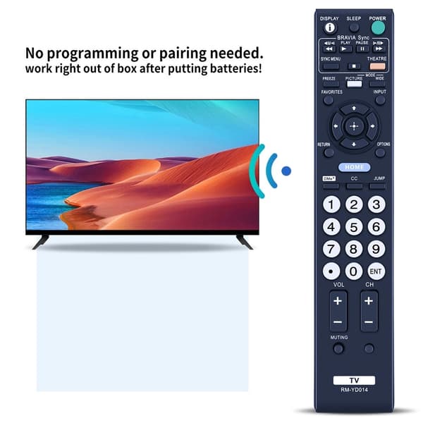Fjernkontrollerstatning for RM-YD014 For Sony TV