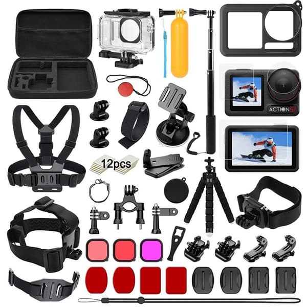 55-i-1 tilbehør til DJI Osmo Action 5 Pro / 4 / 3 Masser af gode ting