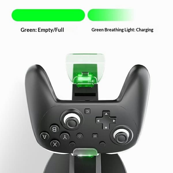 Laddningsdocka kompatibel med Nintendo Switch 2 Pro LED-indikator 2 kontroller