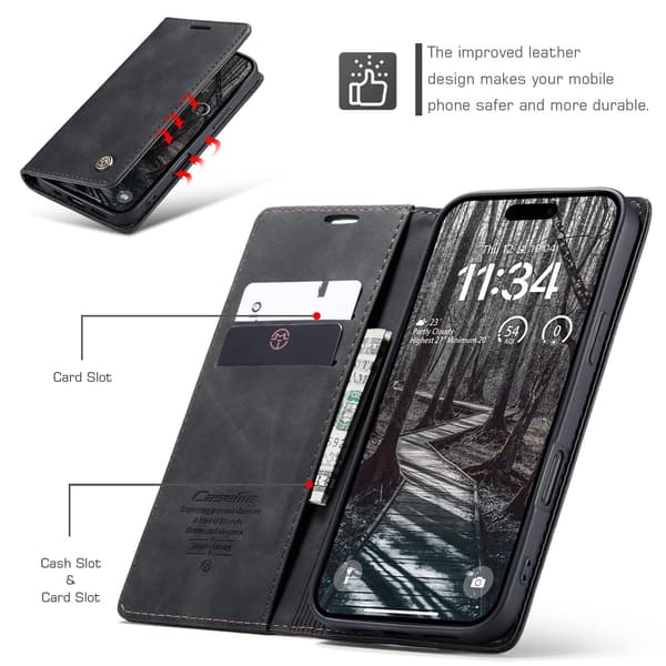 CASEME Retro lompakkokotelo iPhone 17 Pro