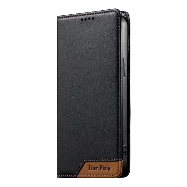 DIERFENG Til iPhone 17 Pungcover RFID Beskyttelse Stander - Sort