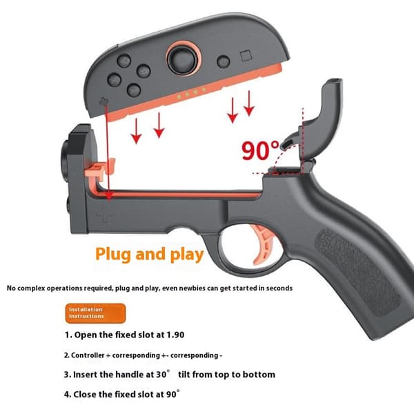 2 stk. kompatible med Nintendo Switch 2 venstre og højre Joy-Con controller pistolgreb